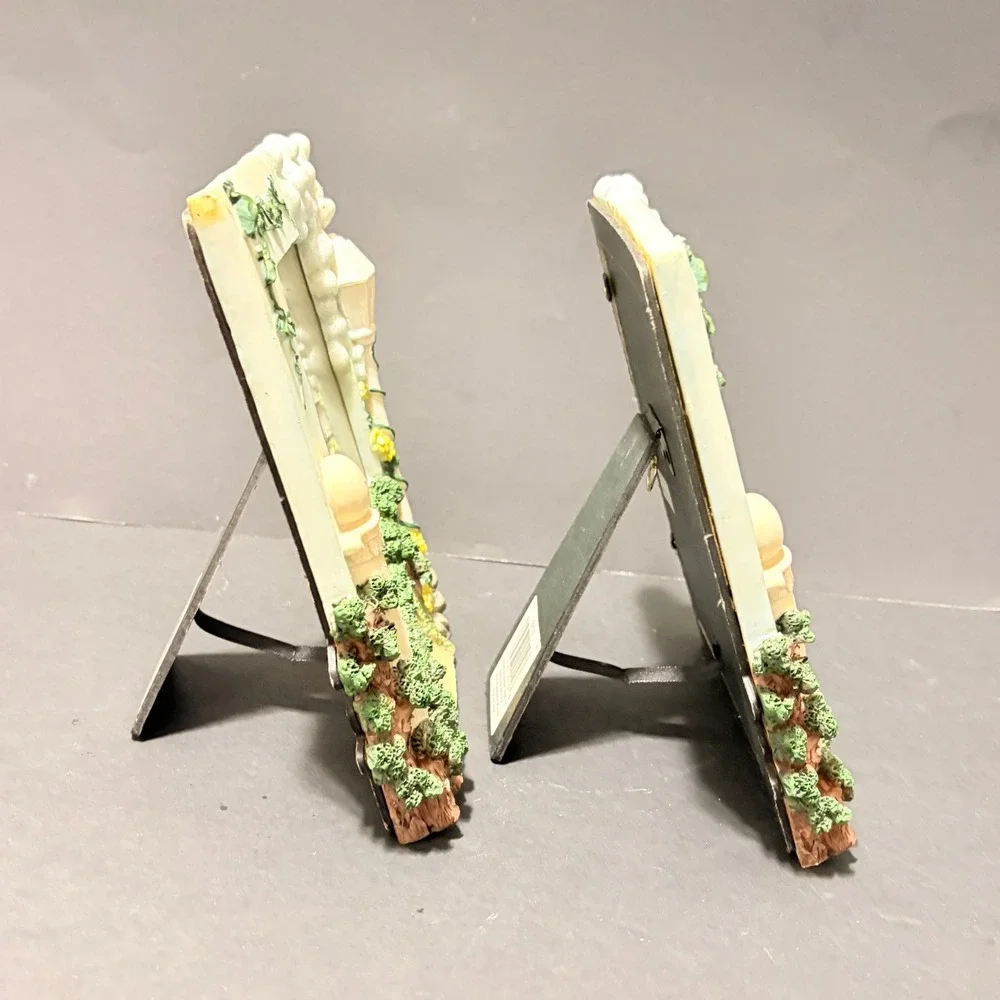 Vintage Wal-Mart Garden Path 3D Resin Picture Frames Set of 2 Cottagecore 5x7